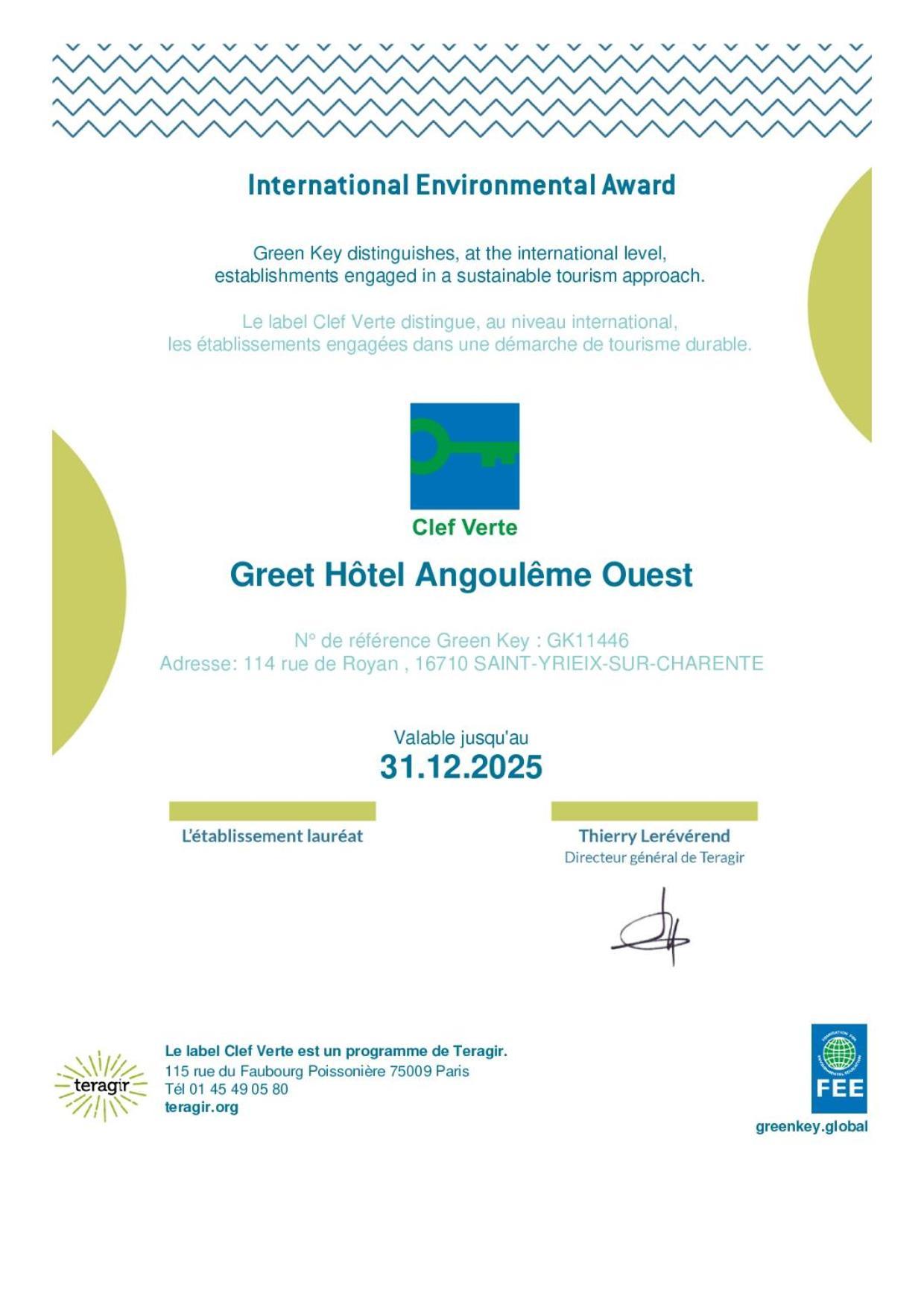 greet hôtel Angoulême Saint-Yrieix-sur-Charente Ngoại thất bức ảnh